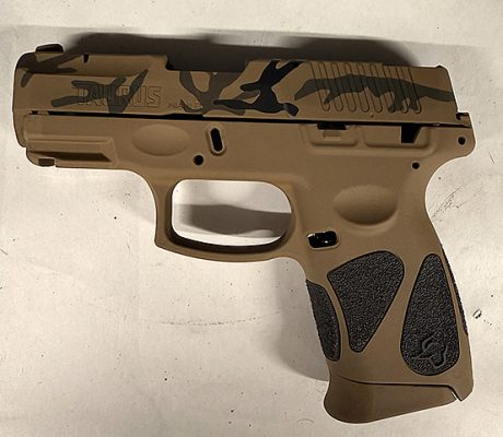 9mm Pistol - Cerakote Troy Coyote Tan - Cerakote OD Green